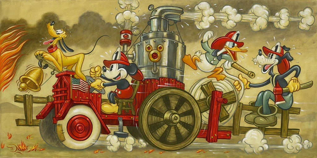 Mickey's Fire Brigade Signed and Numbered Edition